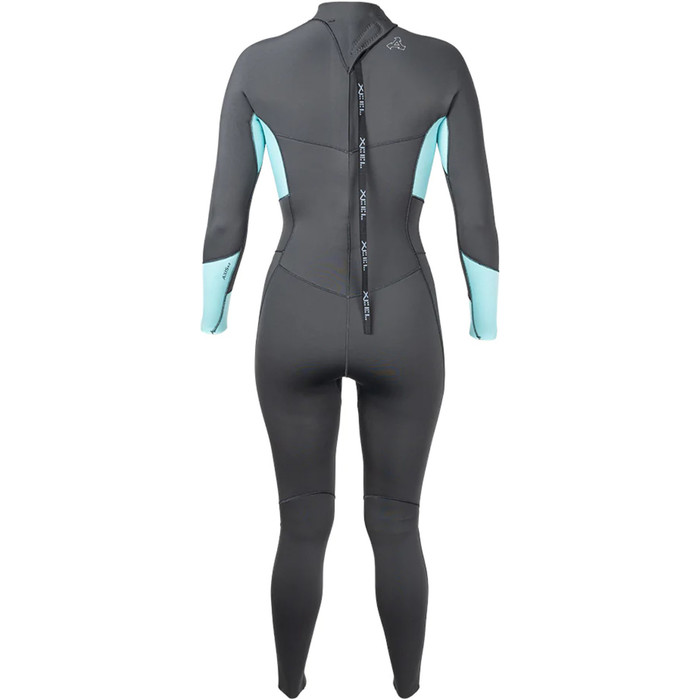 2024 Xcel Womens Axis 4/3mm Back Zip Wetsuit WN43AXG0G - Graphite / Glacier Blue